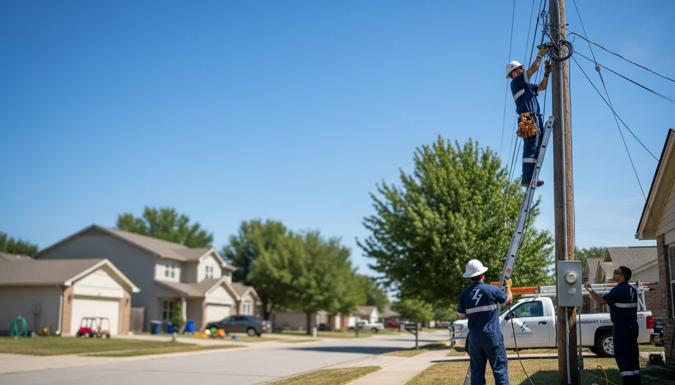 Residential electrician providing installation services in French Camp, MS